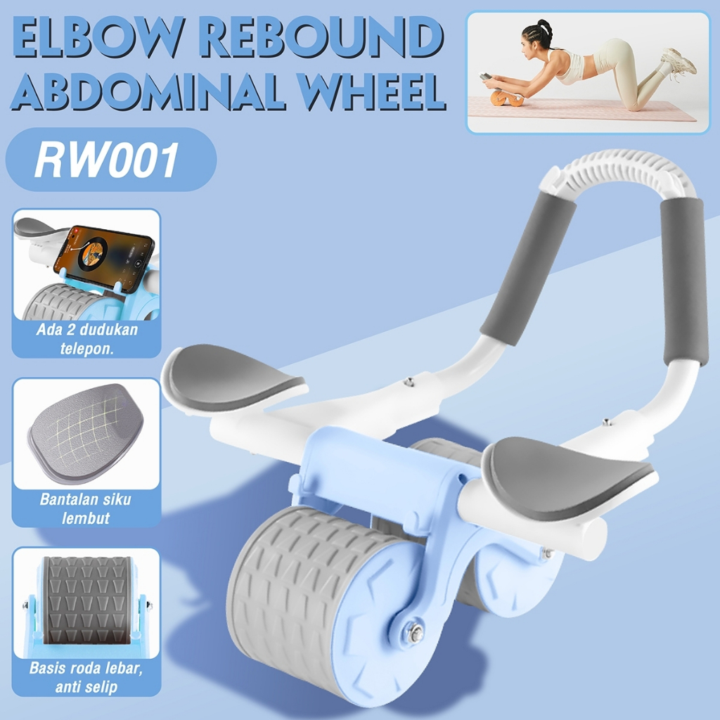 HTD Sport Elbow Rebound Abdominal Wheel Multi Fungsi