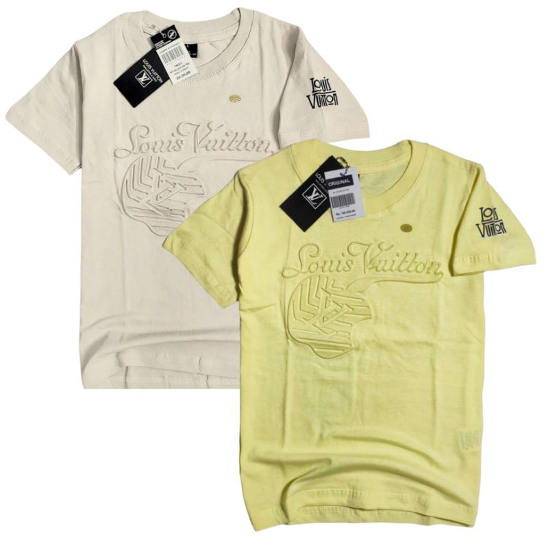 Kaos Anak Perempuan LV Embossed Timbul