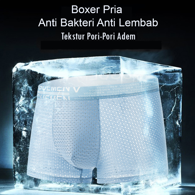 DM  Celana Dalam Boxer CD Pria Pori-Pori Ice Antibakteri Kesehatan Antilembab