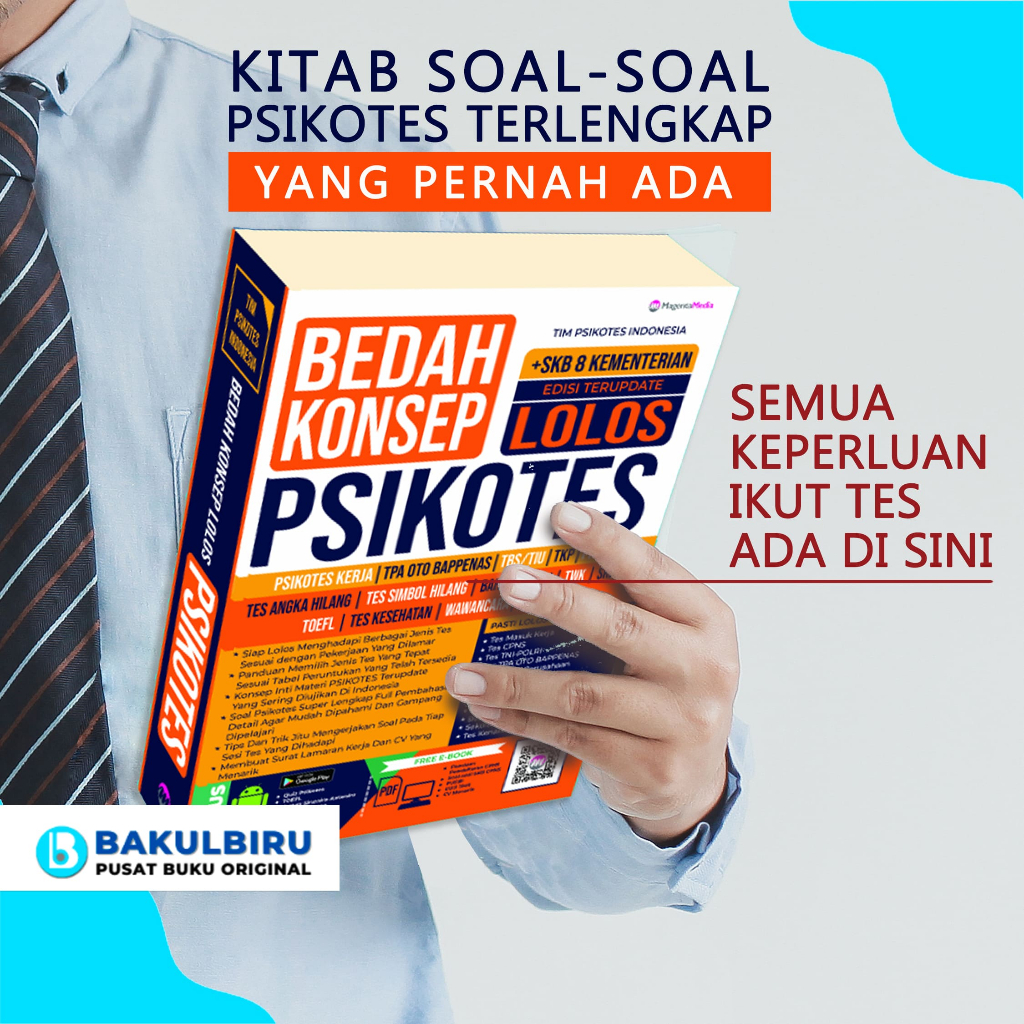 BUKU PSIKOTES - BUKU TES PSIKOTES - BUKU TNI POLRI -BUKU PSIKOTES BEDAH KONSEP LOLOS TES PSIKOTES ED