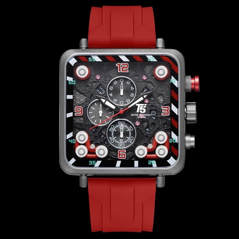 Jam Pria T5 H 3945 G Rubber Original