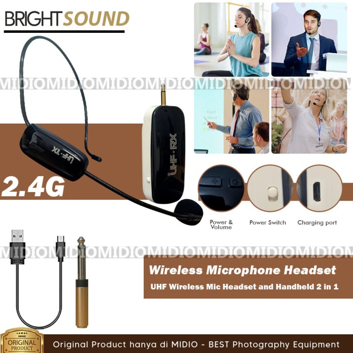 MIdio Microphone Clip On Wireless 2.4G Bluetooth