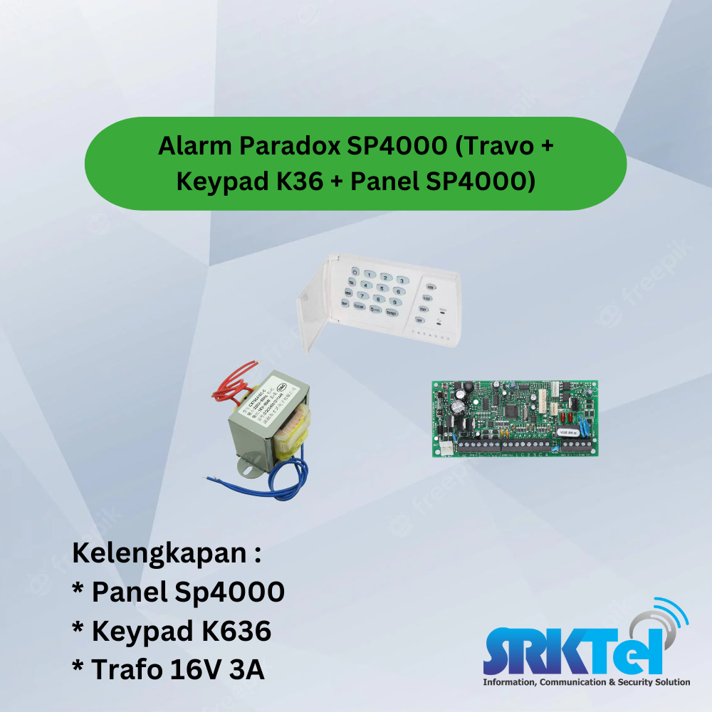 Alarm Paradox SP4000 (Travo + Keypad K36 + Panel SP4000)