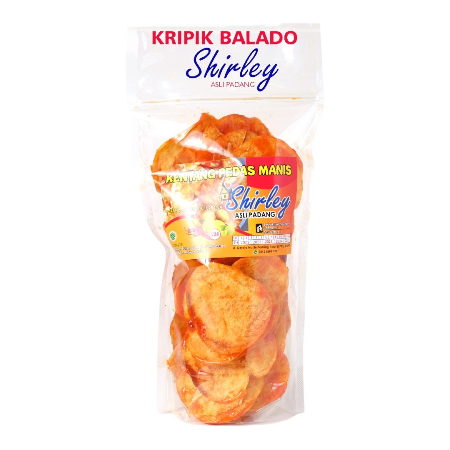 

Keripik Kentang Pedas Manis Shirley Asli Padang