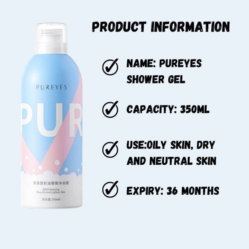 (Bisa cod) Troy 80 Pureyes Whitening Shower Sabun Pemutih Korea Original 350ml