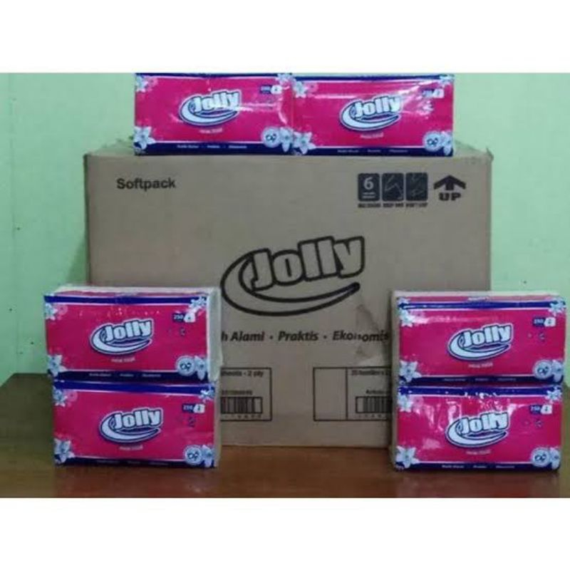 Tisu jolly 1 karton 250sheet 2ply