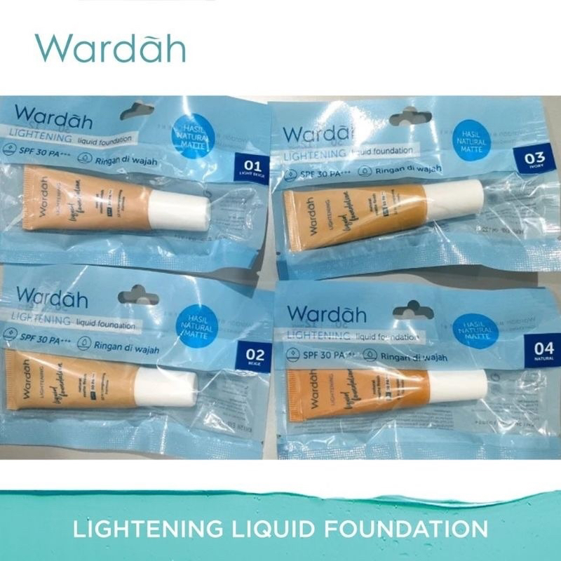 WARDAH Lightening Liquid Foundation 6ml Sachet WARDAH Lightening Liquid Foundation 25ml