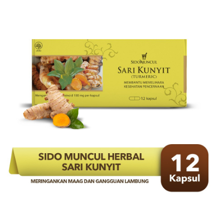 

Sido Muncul Herbal Sari Kunyit Strip 12'k - Sakit Maag Perut Lambung