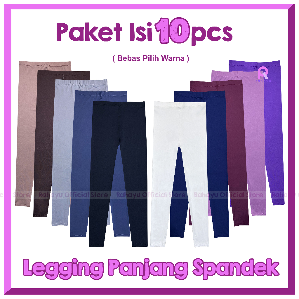 Paket Usaha Isi 10pcs Legging Panjang Spandek / Celana Legging Panjang Spandek / Legging Spandex