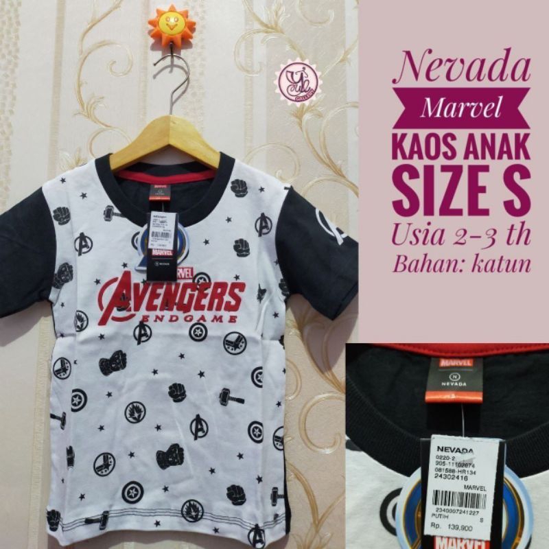 Kaos Motif AVENGERS NEVADA MARVEL Kaos Anak Laki-Laki Kaos AVENGERS NEVADA MARVEL