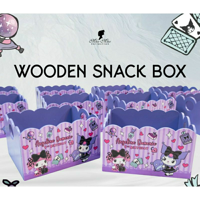 Wooden Snack Box | Tempat Snack Lucu Free Custom Design