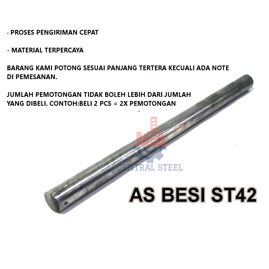 As Besi st42 25mm Panjang 180cm