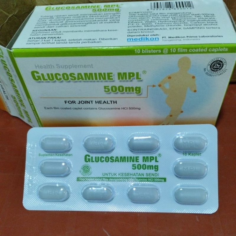 Glukosamin 500mg / vitamin persendian  / pelumas sendi