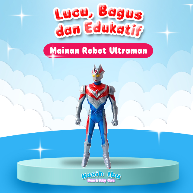 Mainan Anak Laki-Laki Mainan Cowok Umur Robot Ultraman Bunyi Ada Lampu dan Suara Murah Menarik Kreat
