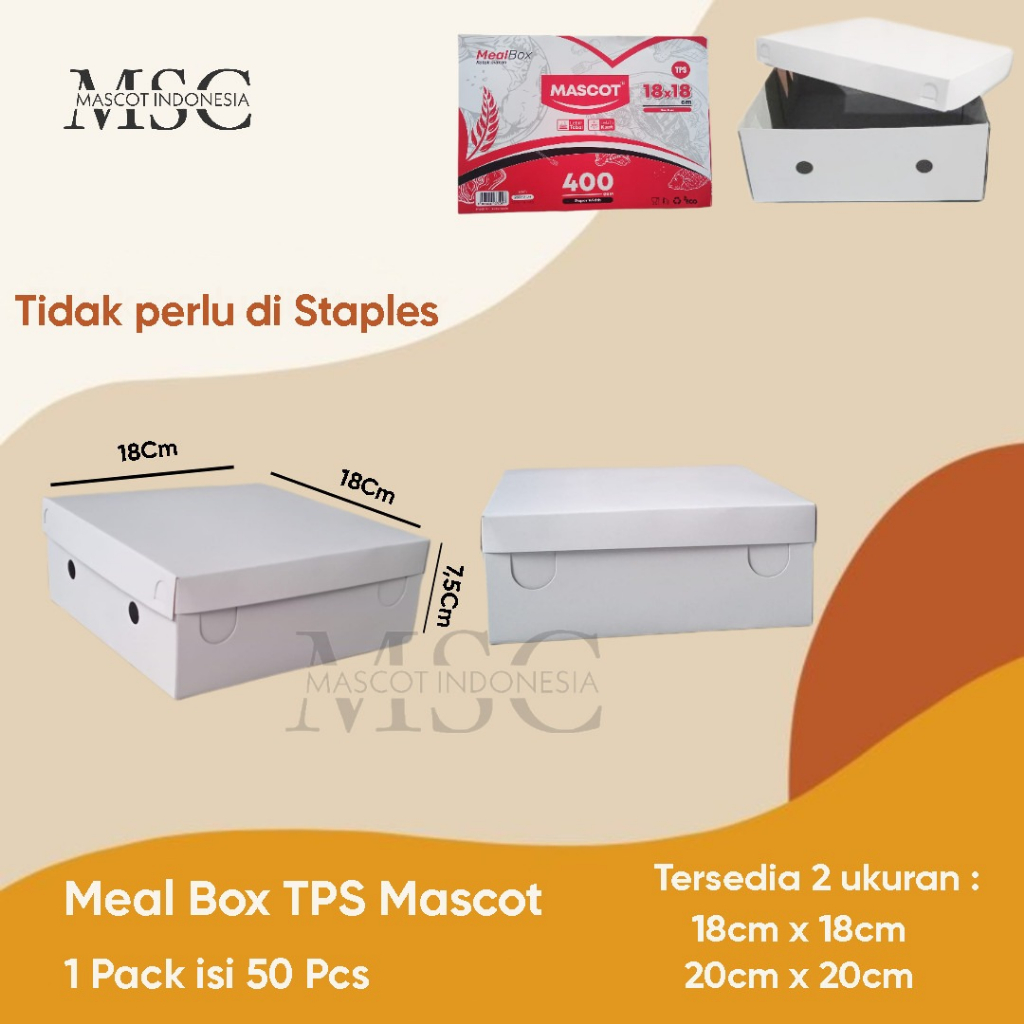 Meal Box TPS cap Mascot Polos 18cmx18cm