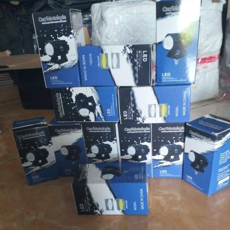 lampu sorot tambahan mobil/motor 12volt super terang premium