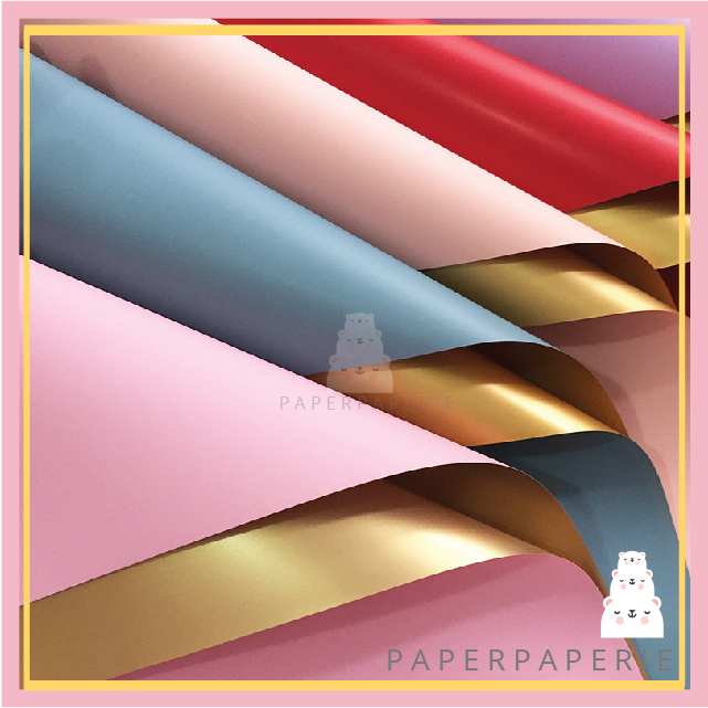 

Kertas Buket 2 Warna Gold Cellophane Kertas Bunga Wrapping Paper