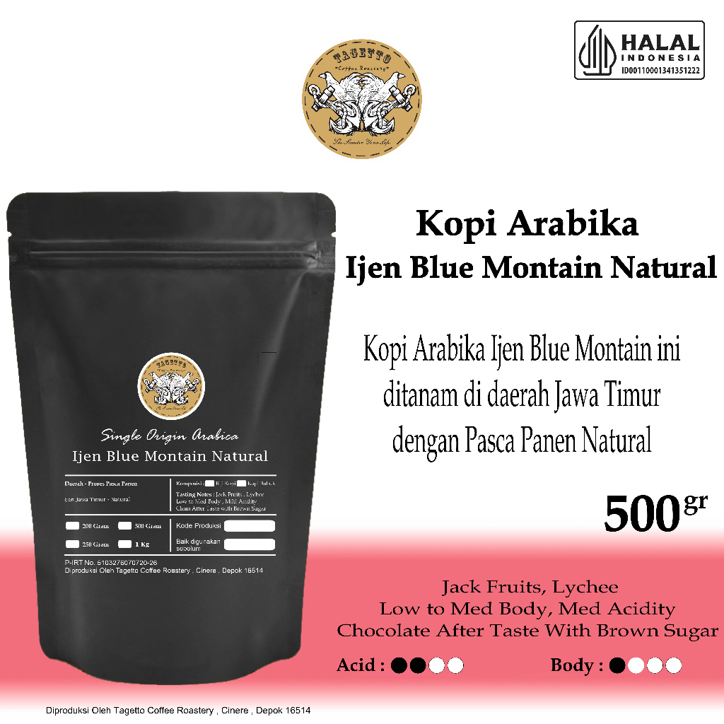 

KOPI ARABIKA IJEN BLUE MOUNTAIN NATURAL 500GR BIJI DAN BUBUK