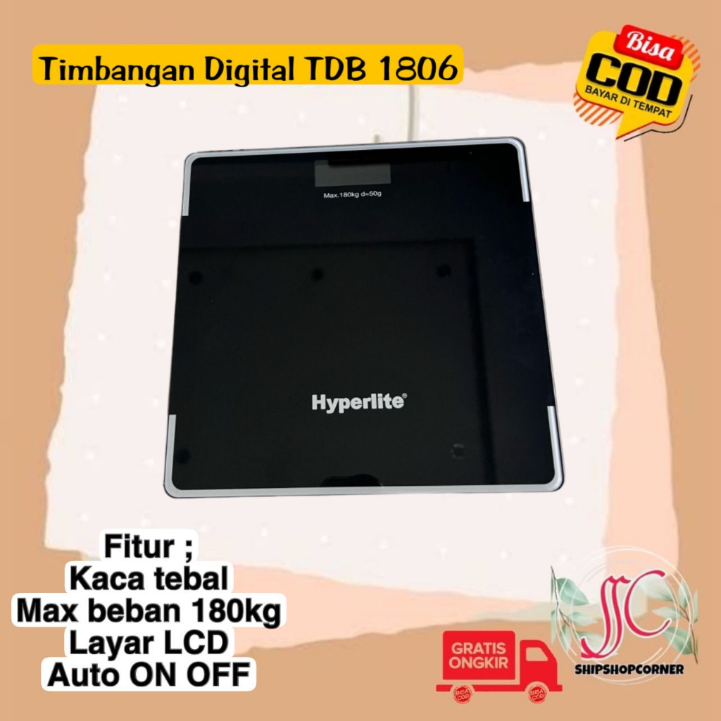 Digital Body Scale Hyperlite TDB 1806 / Timbangan Berat Badan Digital