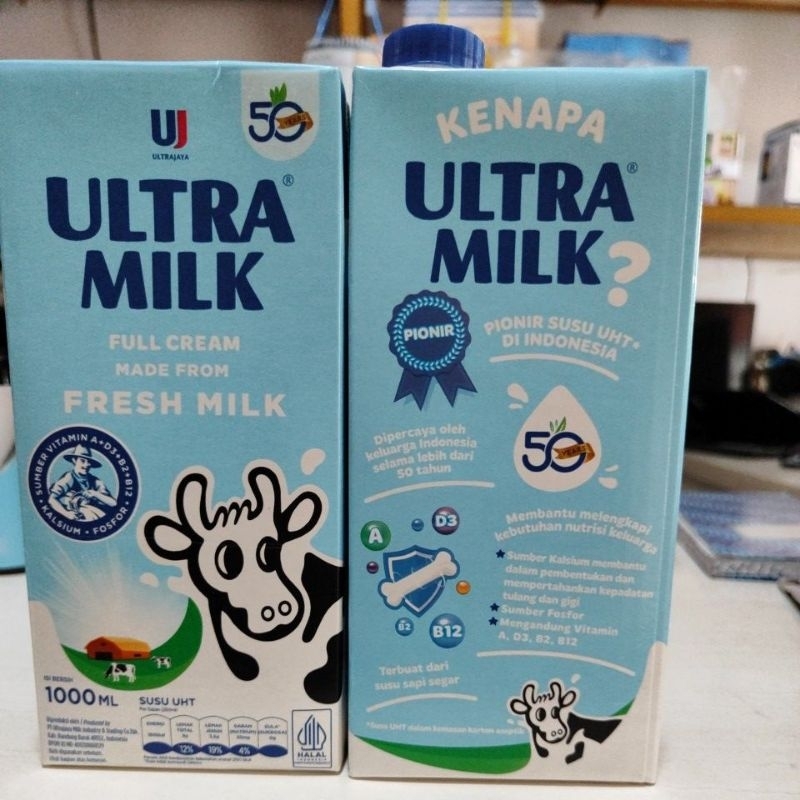 

susu uht ultra milk full cream 1L