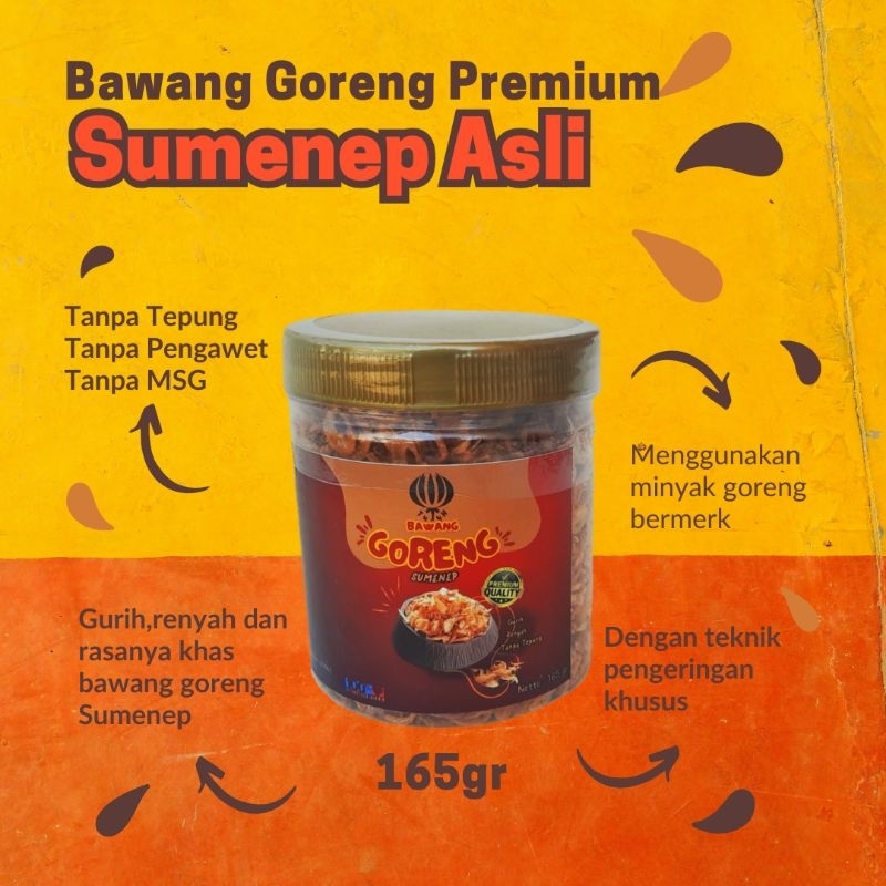

Tujuh Bawang Goreng Sumenep Premium Kemasan 600ml