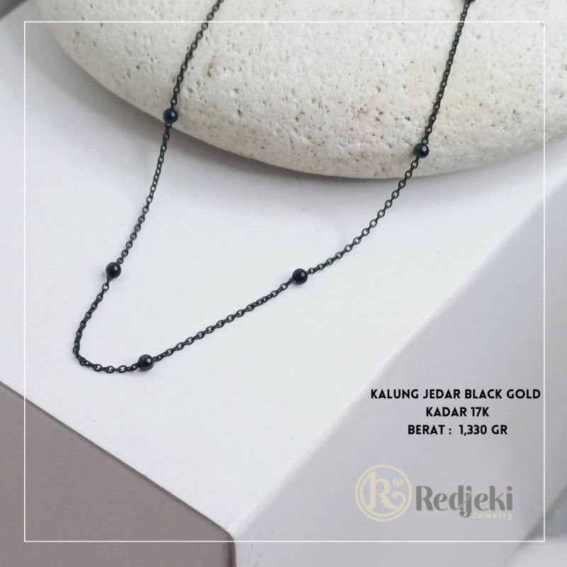 KALUNG HITAM JEDAR EMAS TUA