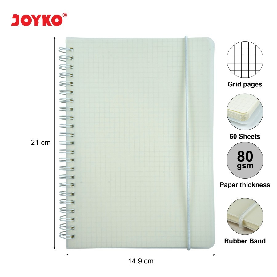 

Joyko Notebook A5 Diary Agenda Buku Catatan NB-700 Grid [60 Lembar]