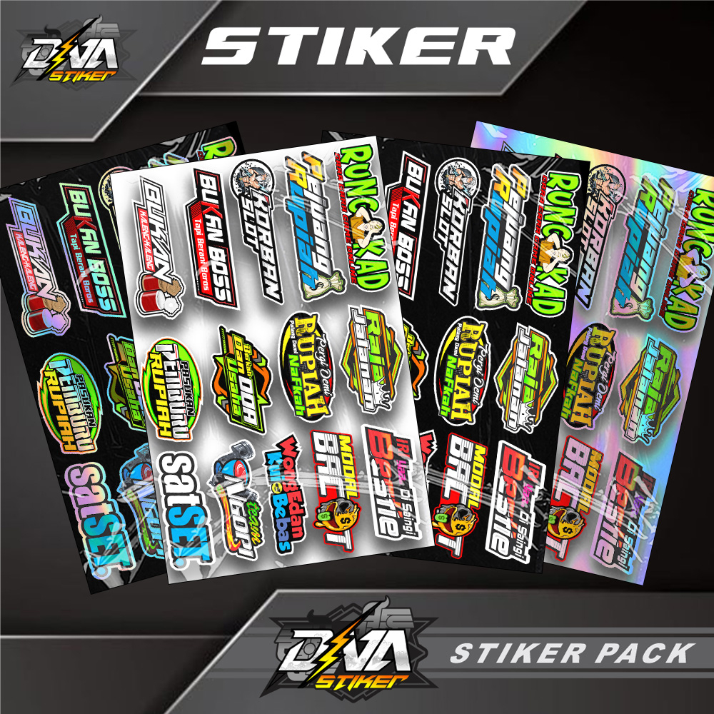 Stiker Pack Kata Kata Viral Sehari hari Stiker Lucu Stiker Motor Keren