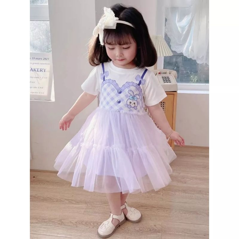 dress anak frozen elsa stella lou size 1-8thn up origial stella lou