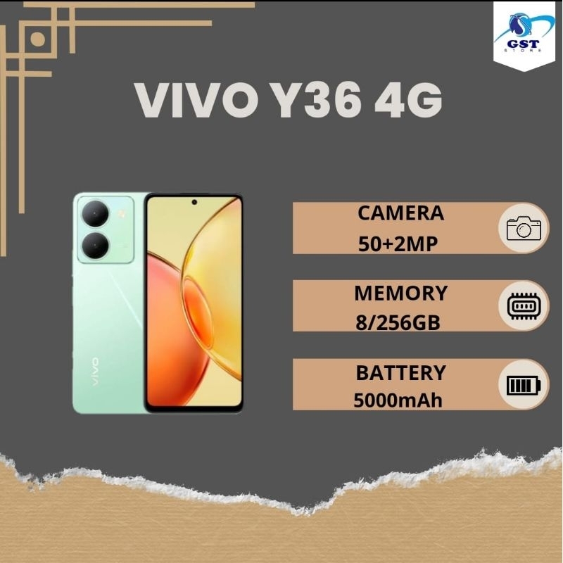HP VIVO TERBARU Y36 4G RAM 8GB BERGARANSI RESMI