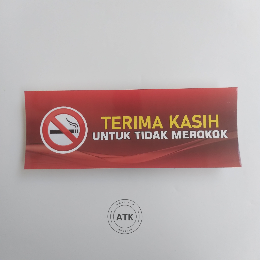 

Stiker Terima Kasih Untuk Tidak Merokok - Stiker Merokok - No Smoking Area