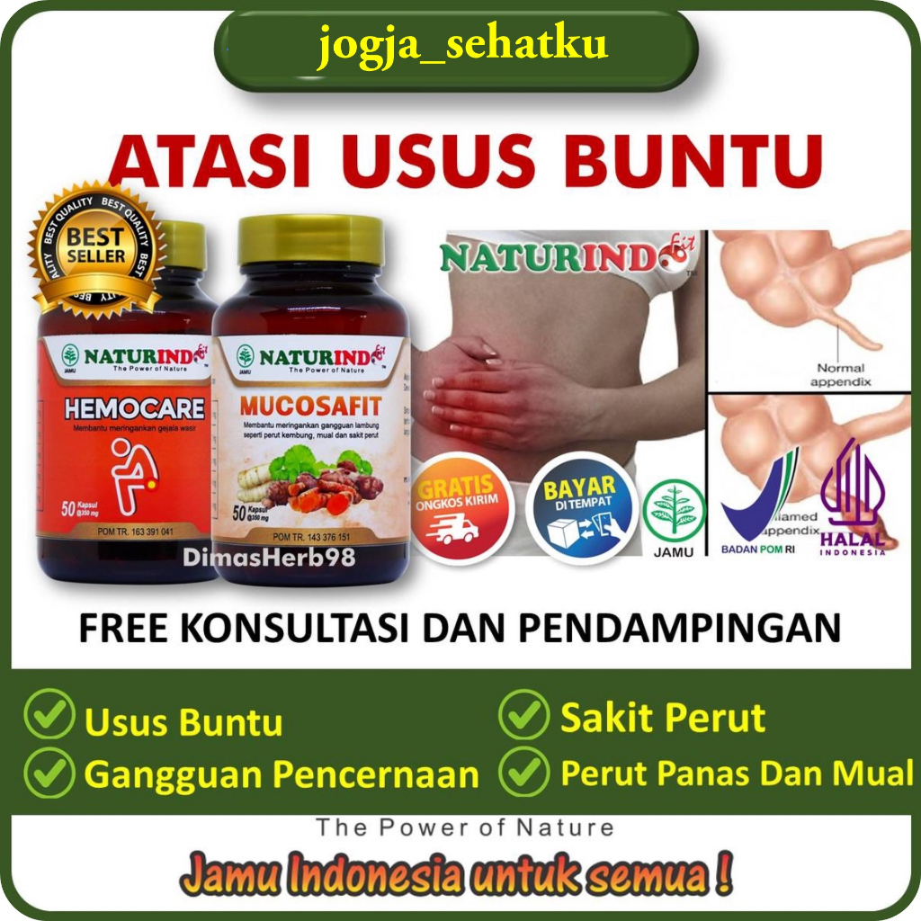 Usus Buntu Sakit Radang Usus Tanpa Operasi Alami Herbal Naturindo