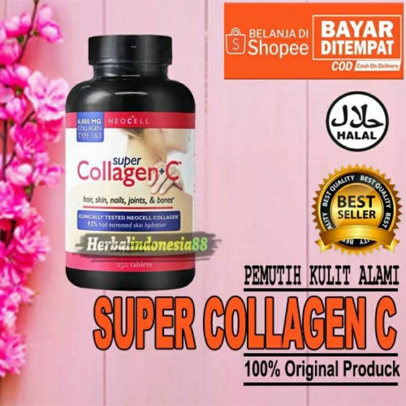 NEOCELL SUPER COLLAGEN + C 100% ORIGINAL ASLI ANTI AGING 120 Tablets