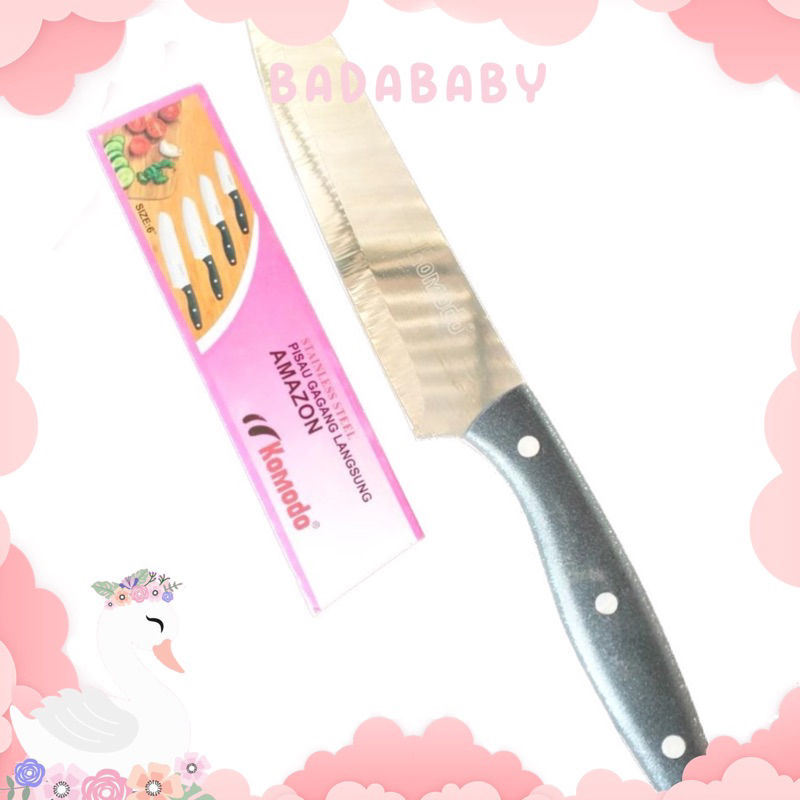 KOMODO PISAU STAINLESS AMAZON 6” PISAU KOMODO TERMURAH