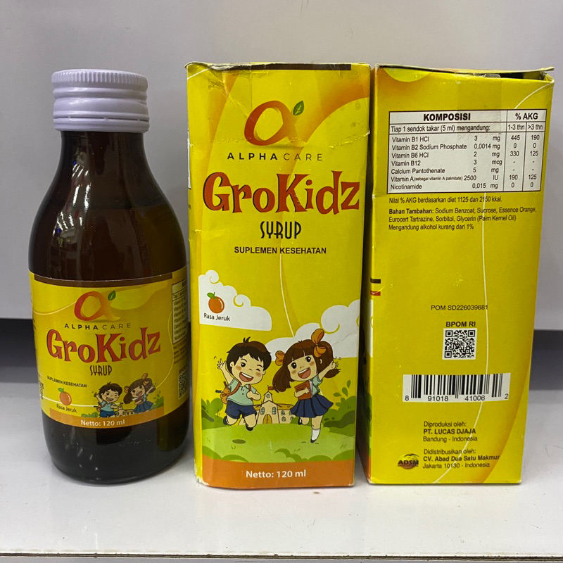 Alphacare grokidz syrup 120ml multivitamin anak