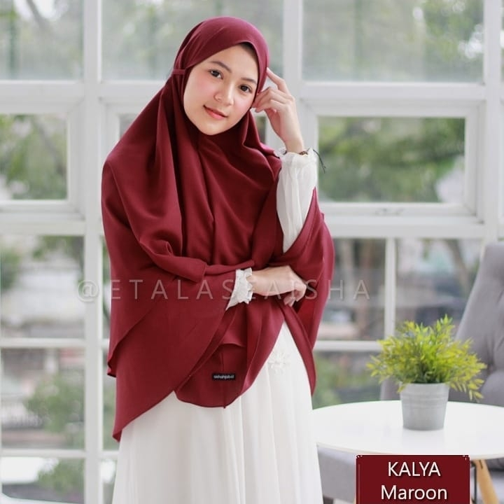 Khimar Syari Jilbab Bergo 2 Layer Jumbo XL Non Pet Tali Hijab Instan Kerudung Instant Murah Terbaru