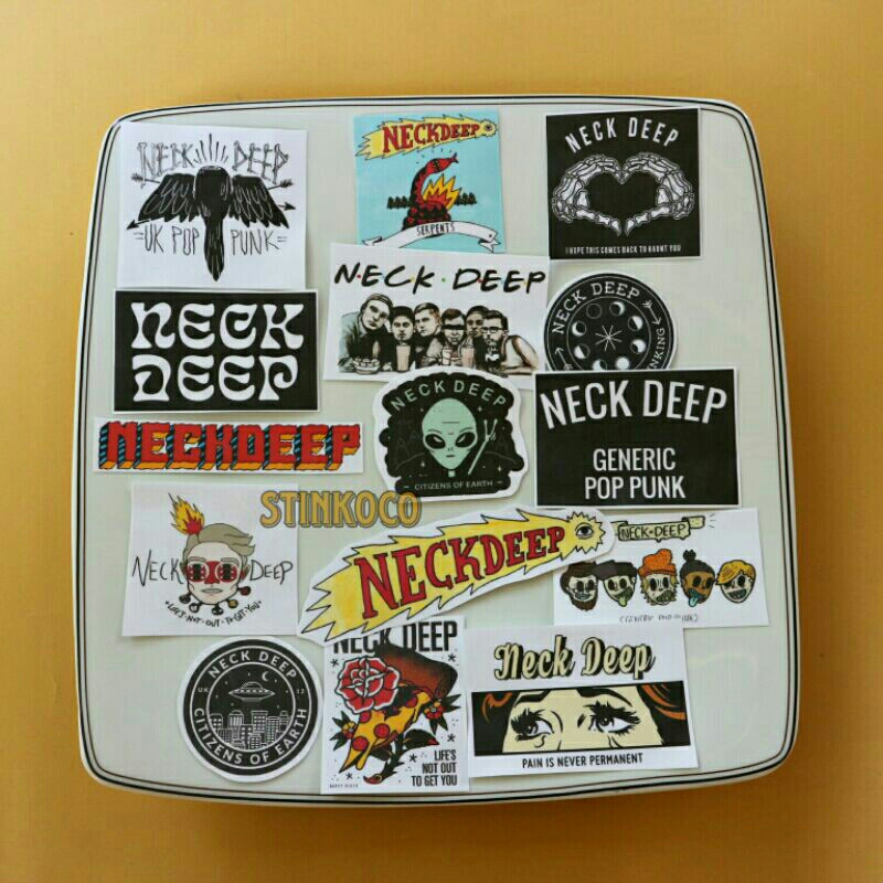 

[15PCS] STICKER NECK DEEP / NECKDEEP ISI 15 STICKER