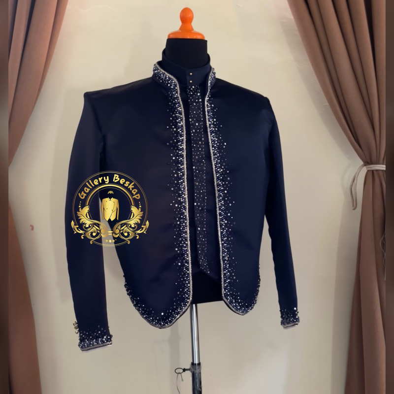 READY Beskap pengantin jawa / hewes / beskap solo warna navy