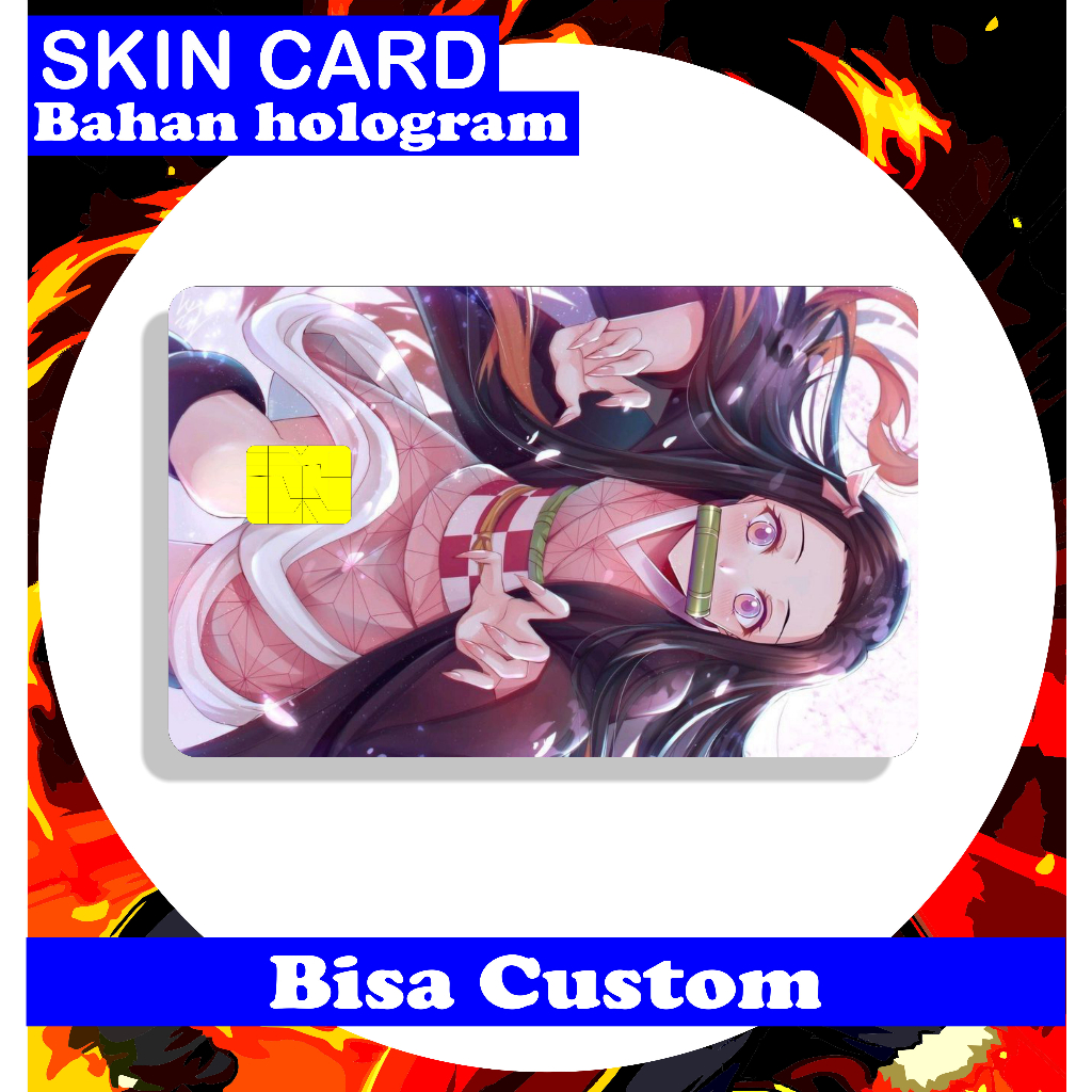 

Stiker demon slayer special hologram kartu atm e-money brizzi flazz anti gores