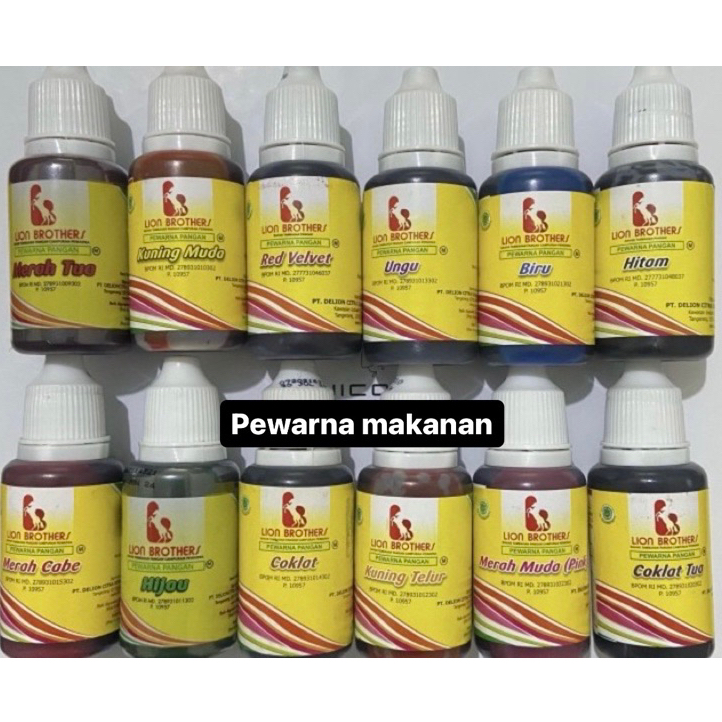 

PEWARNA MAKANAN LION BROTHER 30 ML