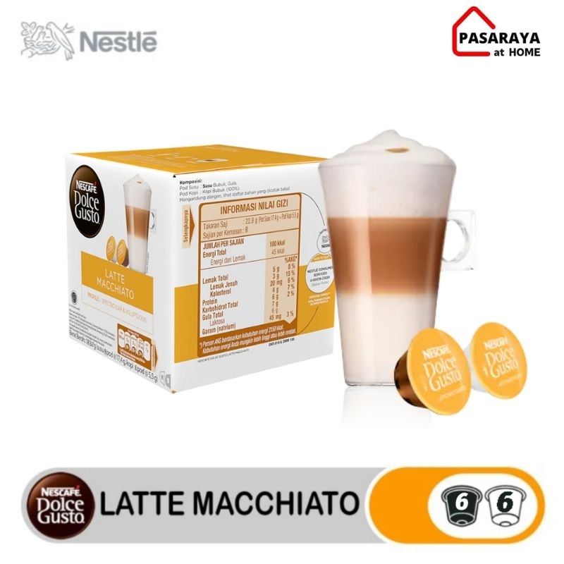 

NESCAFE Dolce Gusto LATTE MACCHIATO kopi kapsul 1Box