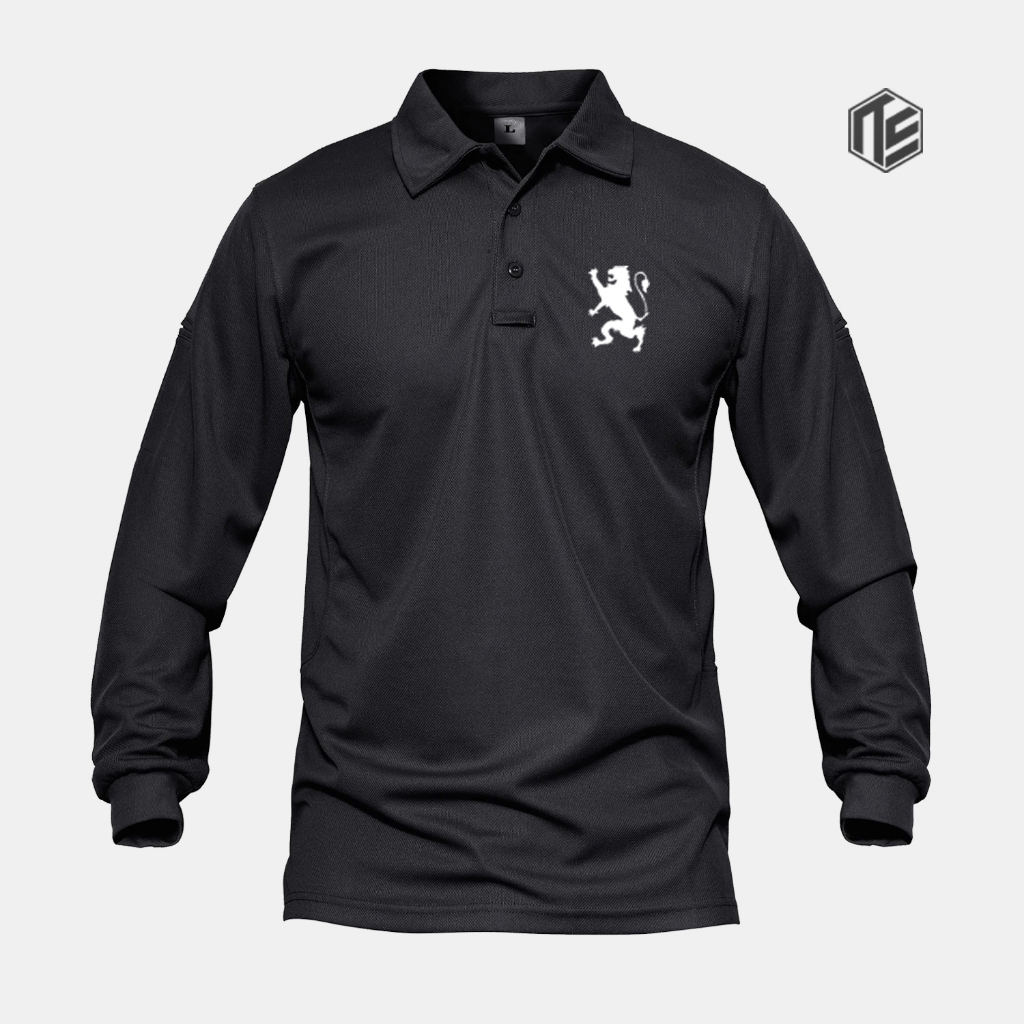 PROMO Kaos Polo Dewasa Lengan Panjang Giordano Lb Text Putih T-Shirt Baju Santai Baju Kerja Quality