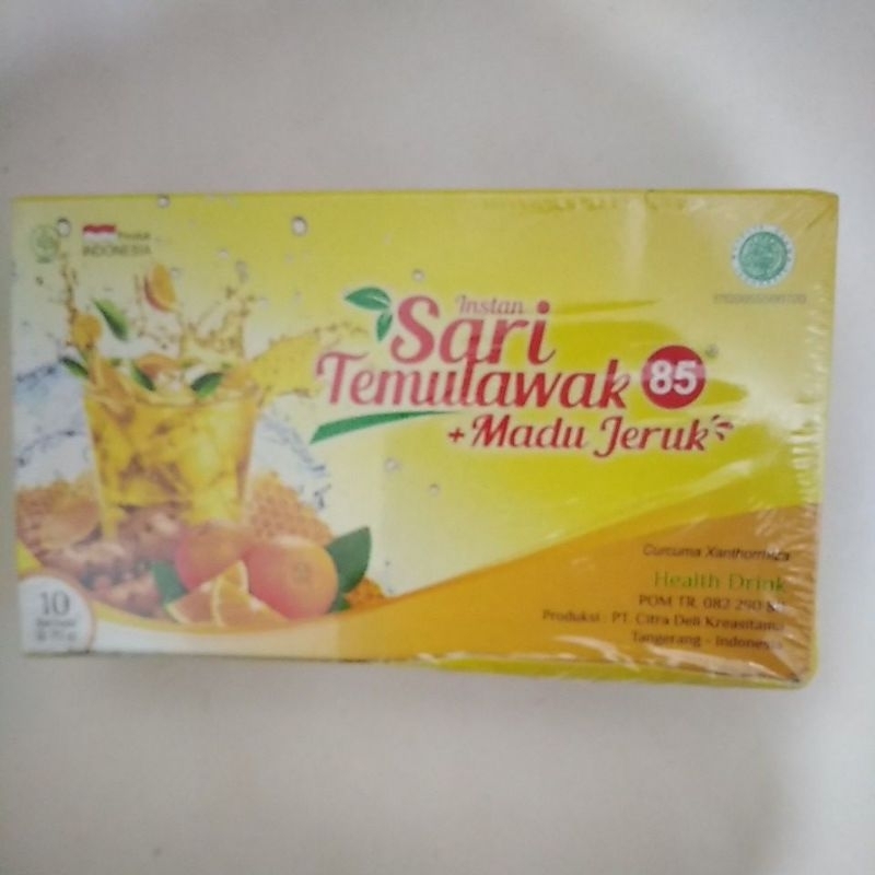 

Sari Temulawak 85 + Madu Jeruk 10 Sachets @ 20 gr Curcuma Xanthorrhiza Health Drink