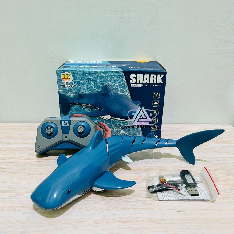 Mainan Remote Control Ikan Hiu Rc Shark Ikan Paus