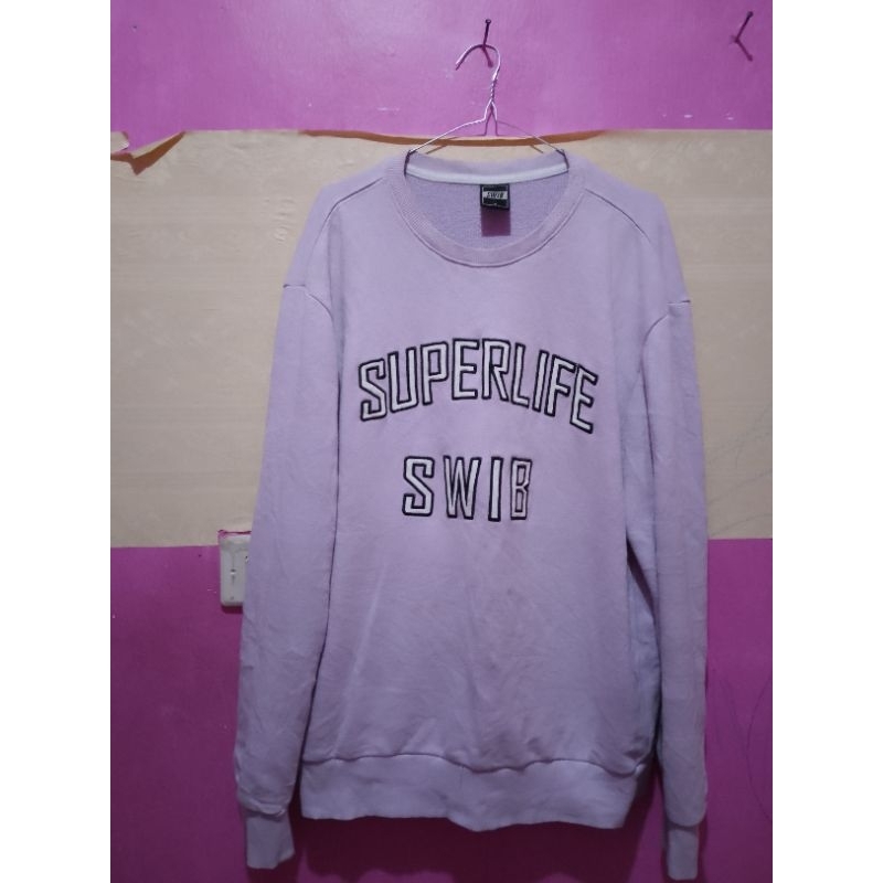 Crewneck SWIB Bordir Ungu Muda