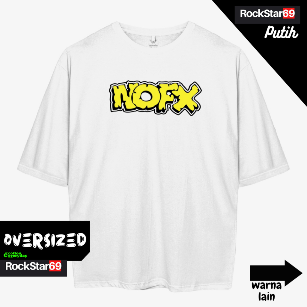 Kaos Band Oversized NOFX  Size M – 2XL Cotton Combad Premium Unisex Tshirt oversized Tees