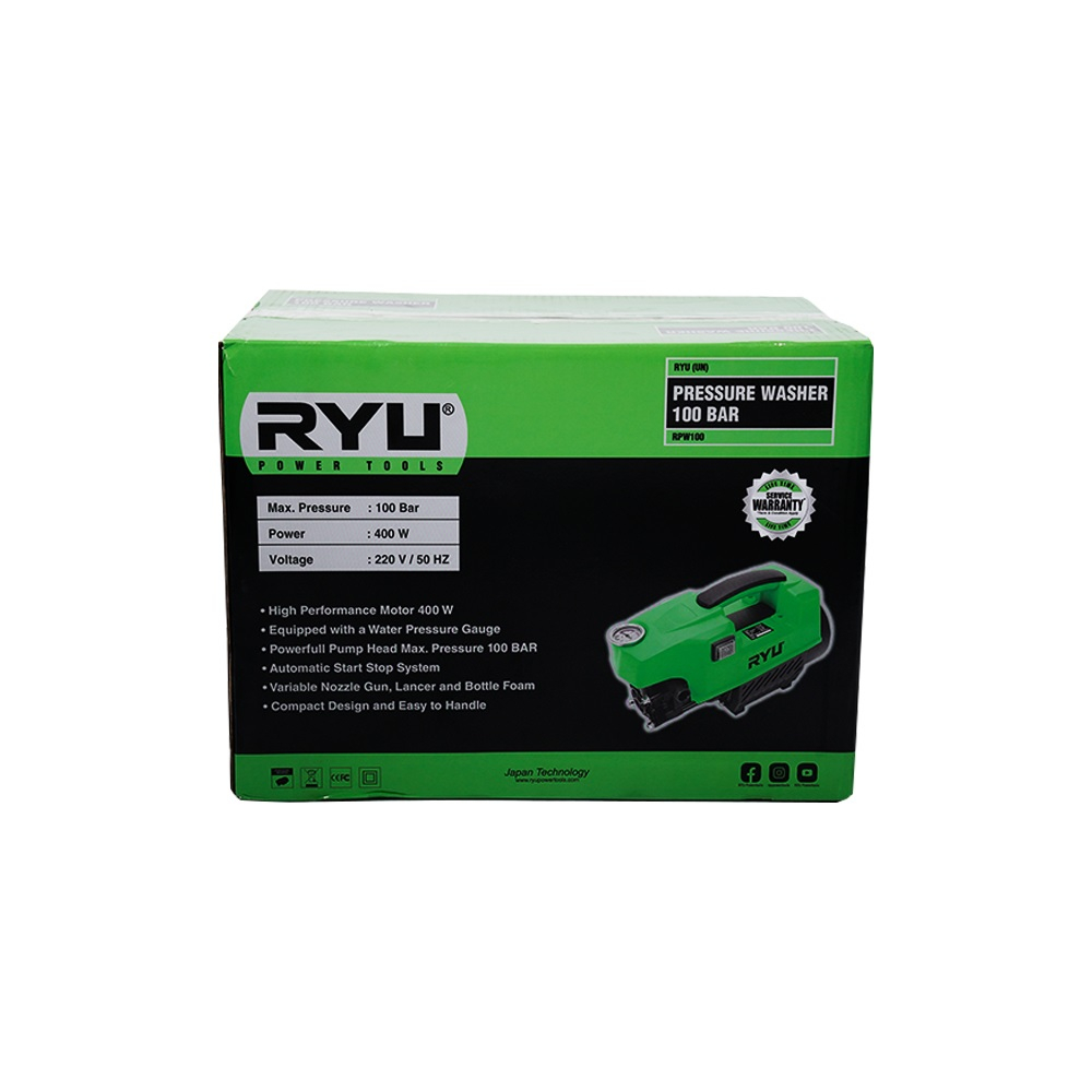 RYU RPW 100 - JET CLEANER LISTRIK 400Watt Jet Cleaner Mesin Cuci Mobil