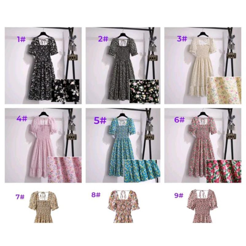 Smoked dress,daster kekinian,daster Remaja,daster murah,daster Korean style