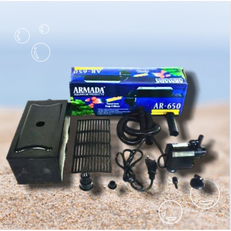 Pompa aquarium Box filter lengkap KIYOSAKI, AQURA, RECENT, TAKARI 650