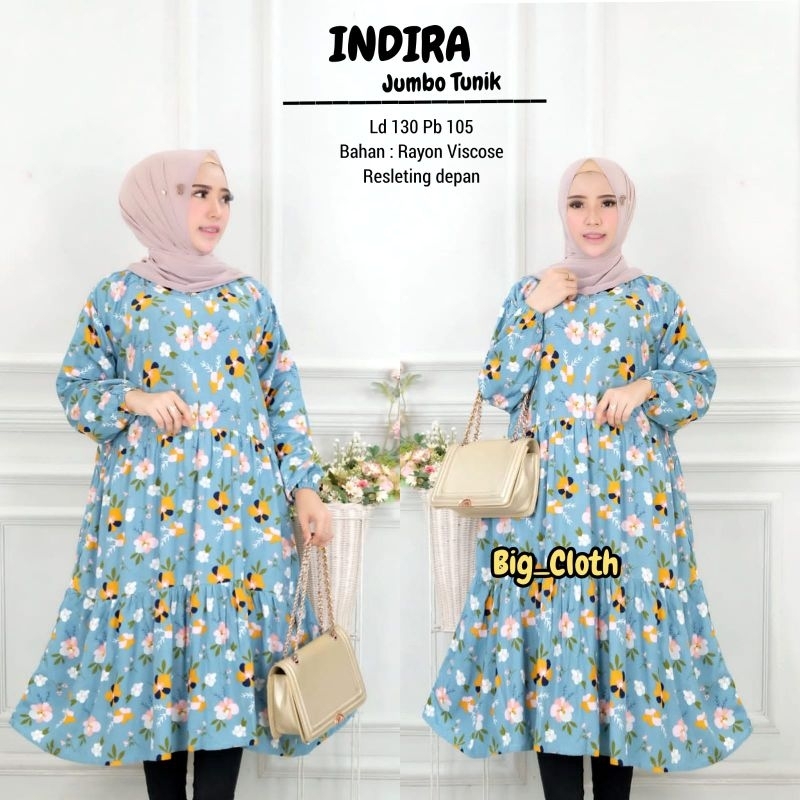 (BANYAKK MOTIF) LD 130 Atasan Tunik Katun Rayon Motif Busui INDIRA JUMBO TUNIK | KAMILA JUMBO TUNIK